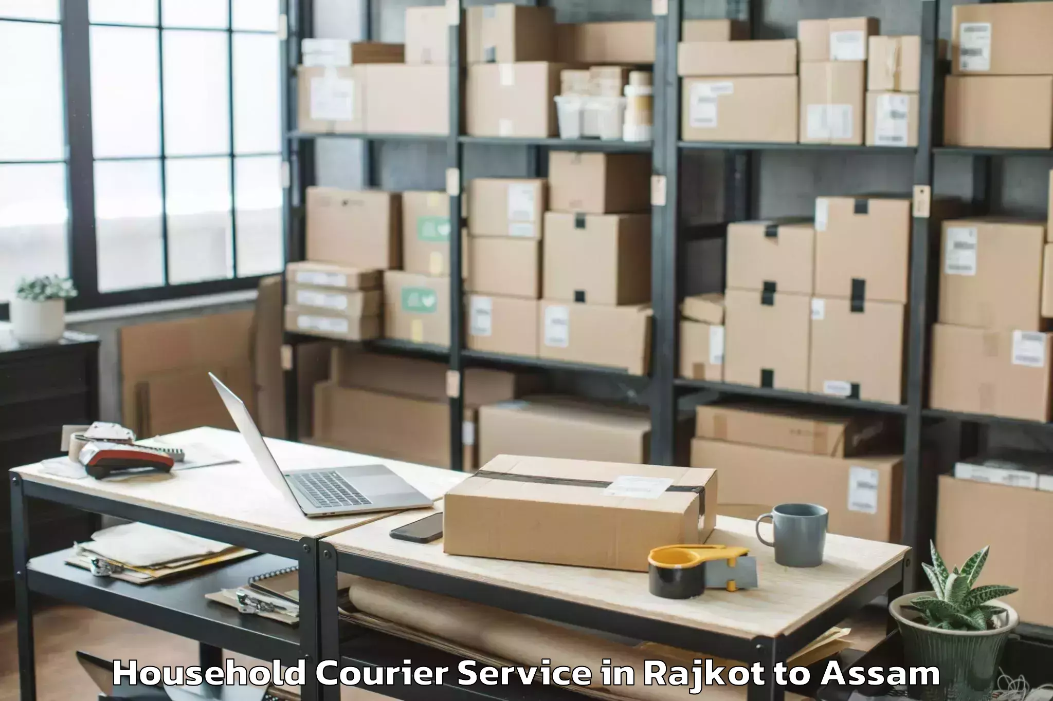 Hassle-Free Rajkot to Jalah Pt Household Courier